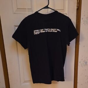 Casual Black Statement Tee